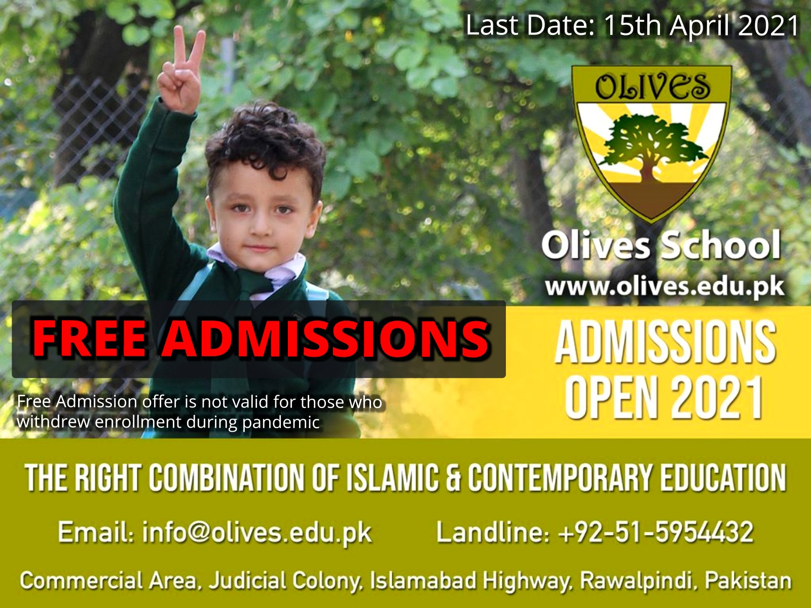 Olives School Admissions 2021