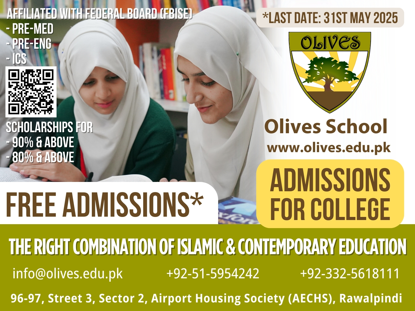 Olives School Admissions for College 2025